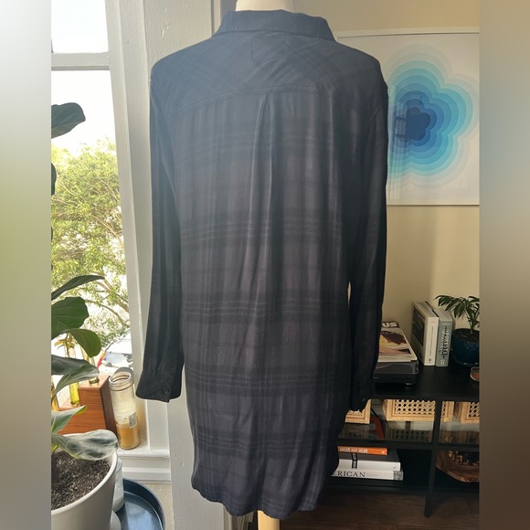 Rails black flannel long-sleeved dress - Picture 3 of 4